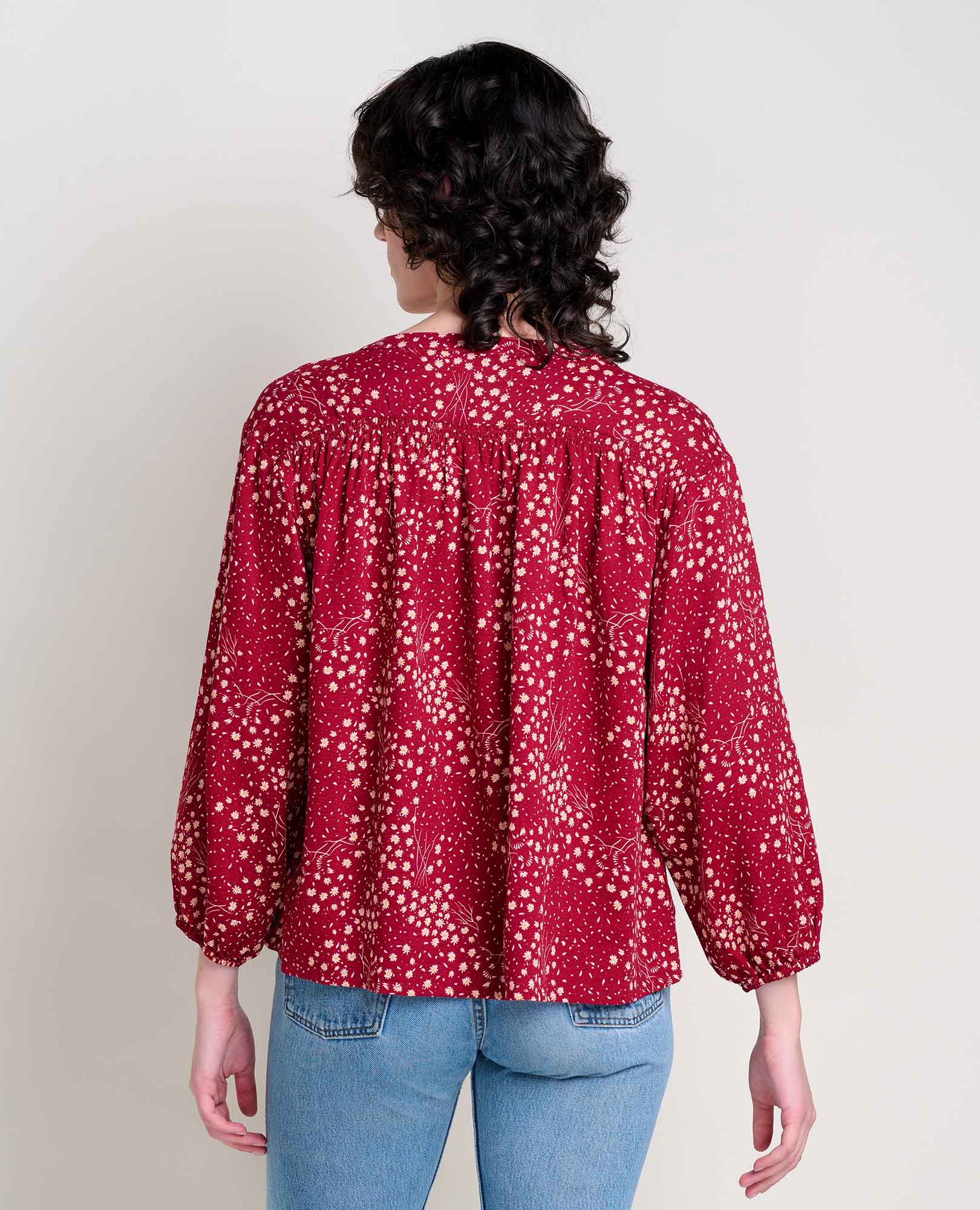 Manzana Long Sleeve Peasant Top - Image 2