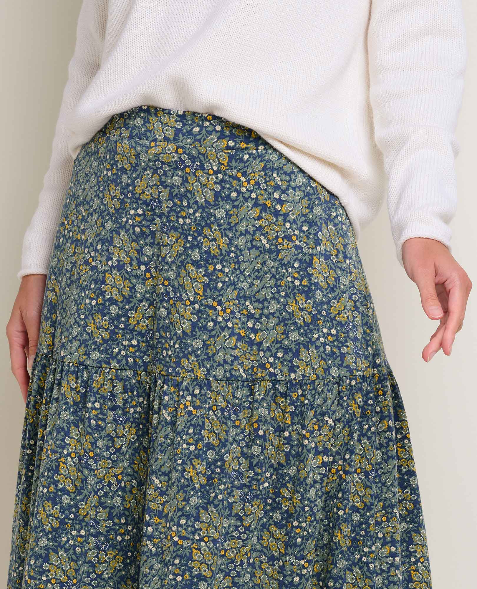 Marigold Tiered Midi Skirt - Image 3