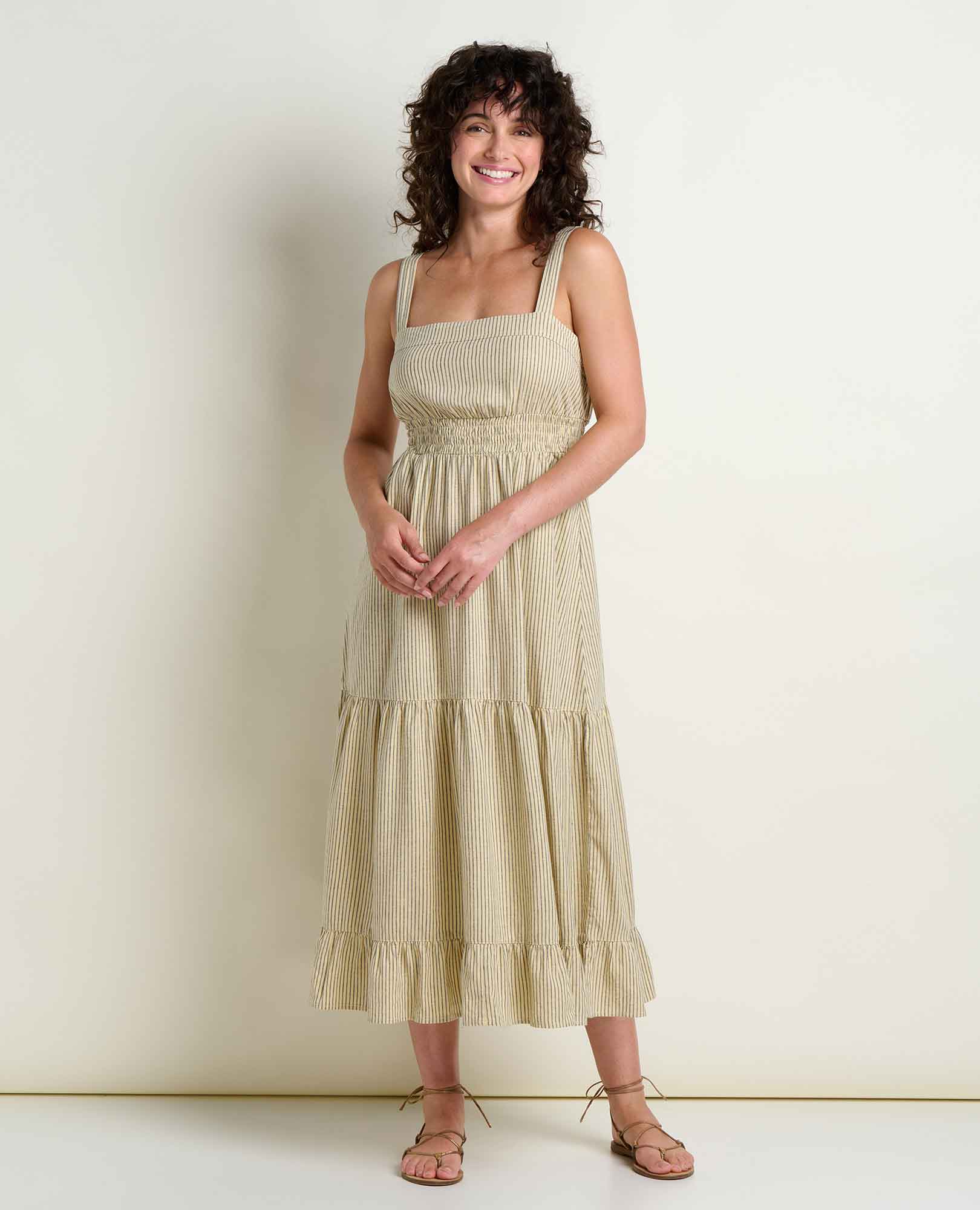 Taj Hemp Tiered Midi Dress