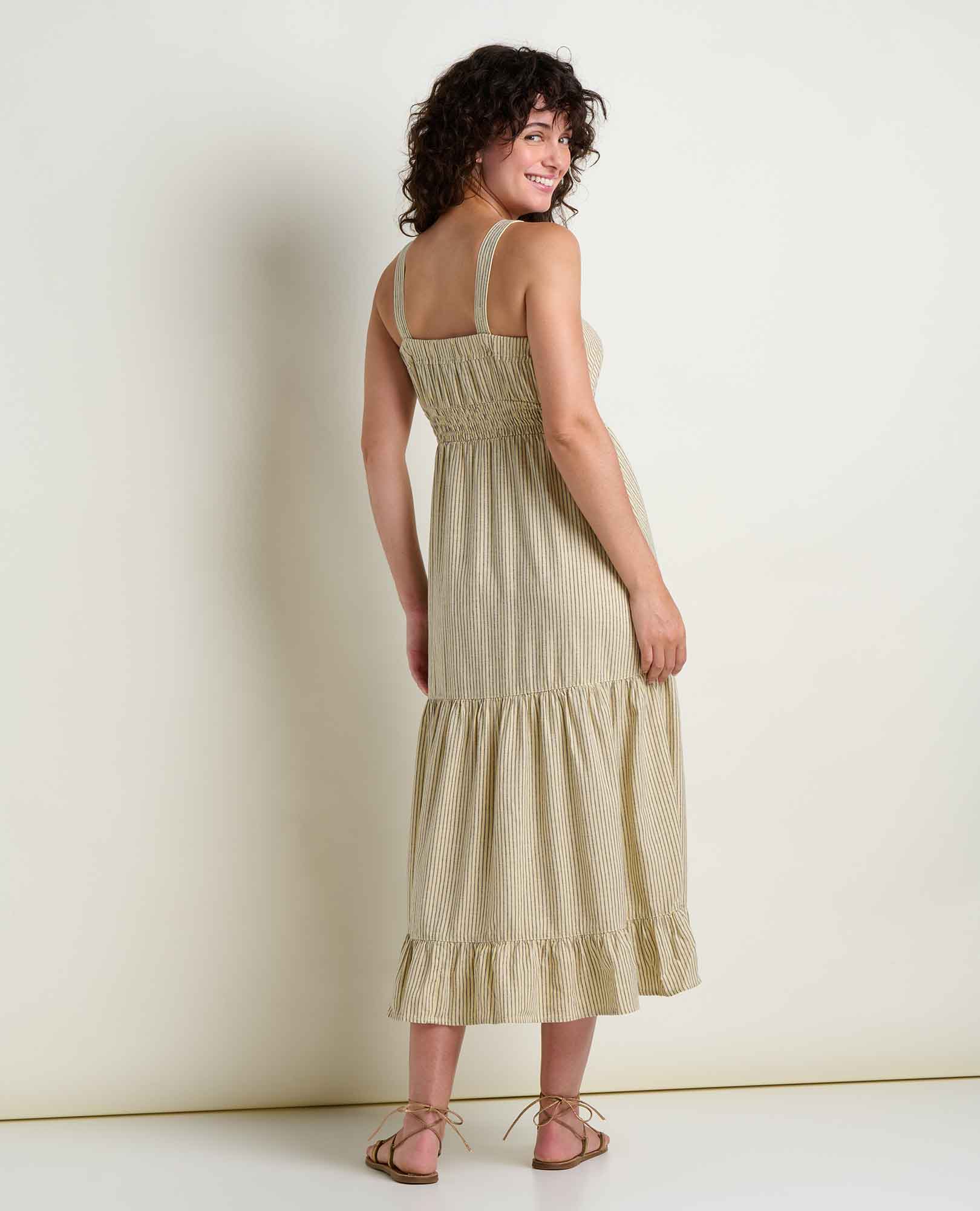 Taj Hemp Tiered Midi Dress - Image 2